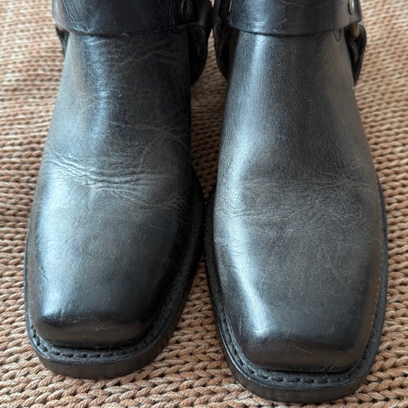 Frye Harness Square Toe Leather Boots - Picture 3 of 11
